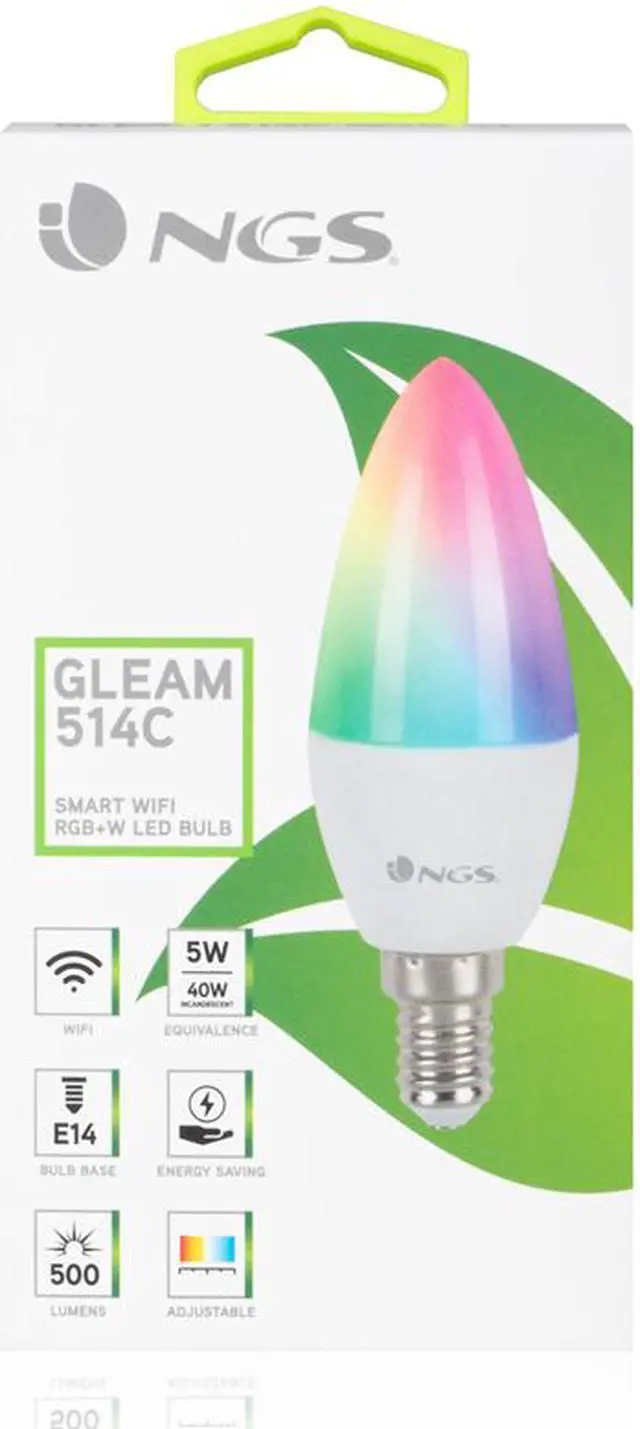 Alt view image 4 of 4 - NGS SMART WIFI LED Bulb Gleam 514C (GLEAM514C)