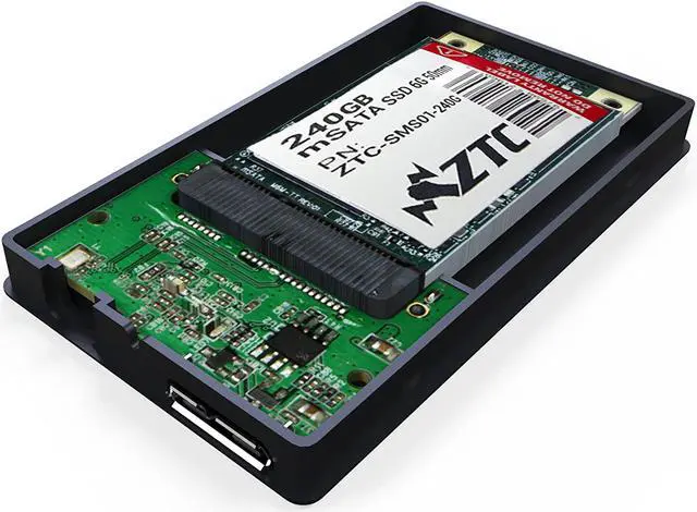 Alt view image 4 of 5 - ZTC Sky Board mSATA to USB3.0 SSD Enclosure Adapter Case - UASP Support - Model ZTC-EN002