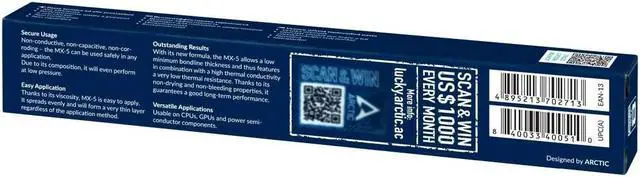 Alt view image 3 of 4 - Arctic 2g MX-5 Highest Performance Thermal Compound Model ACTCP00051A