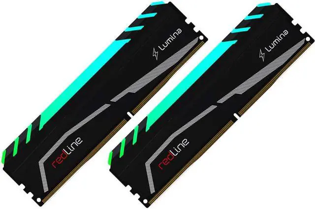 Alt view image 4 of 5 - Mushkin 64GB(2x32GB) Redline Lumina – DDR4 RGB (PC4-28800) 3600MHz CL-16 – 288-pin 1.4V – LED Heatsink – Desktop Memory Model MLA4C360GKKP32GX2