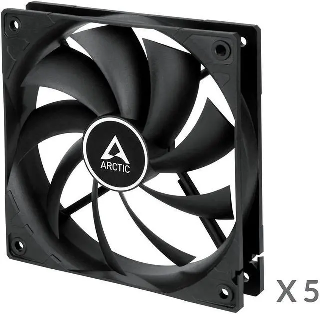 Alt view image 2 of 5 - ARCTIC F12 PWM PST (5 Pack) - 120 mm PWM PST Case Fan with PWM Sharing Technology (PST), quiet motor, Computer, Fan Speed: 230-1350 RPM - Black