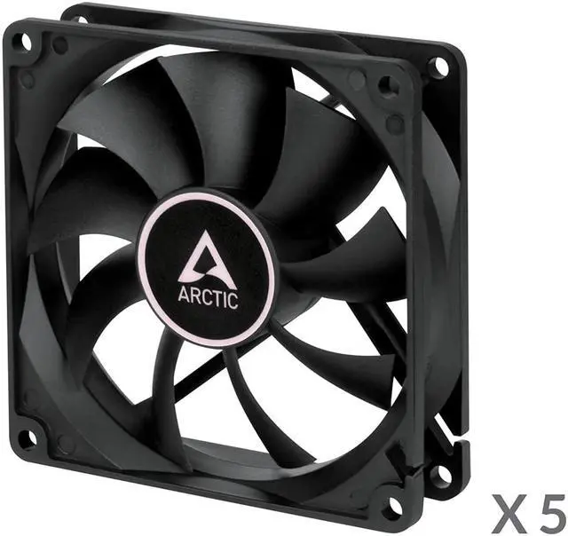 Alt view image 2 of 5 - ARCTIC 92 mm F9 PWM PST Value Pack 5 Pack Black Model ACFAN00247A