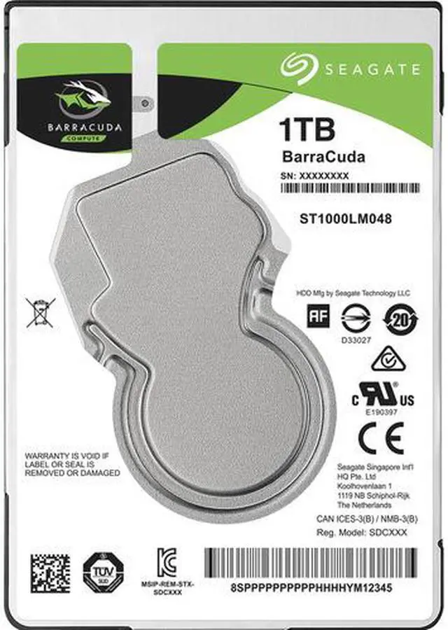 Alt view image 2 of 20 - Seagate BarraCuda ST1000LM048 1 TB Hard Drive  2.5" Internal SATA (SATA/600) 5400rpm  50 Pack RPM 128MB 2.5IN Model ST1000LM048-50PK