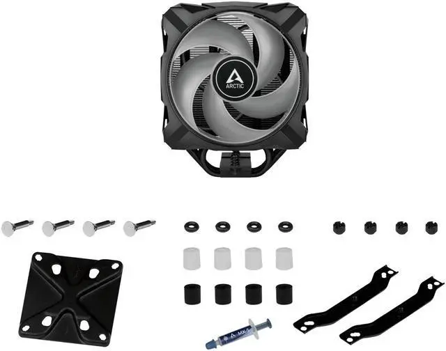 Alt view image 4 of 6 - ARCTIC Freezer i35 A-RGB - Single Tower CPU Cooler with A-RGB, Intel Specific, Pressure Optimized 120 mm P-Fan, 200-1700 RPM, 4 Heat Pipes, incl. MX-5 Thermal Paste - Black