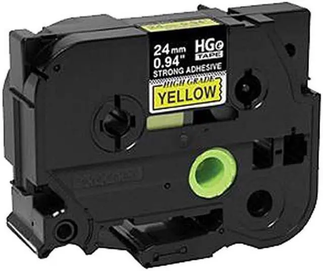 Main image of Brother HGES6515PK Black on Yellow Extra-Strength Adhesive Label Tape