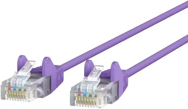 Alt view image 3 of 10 - BELKIN CAT6 SLIM 28AWG CABLE-PURPLE -3FT