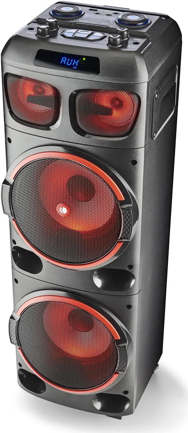 Alt view image 3 of 3 - NGS 300W Double 8" Woofer Wireless BT Speaker Built-in Battery- WILDDUB1