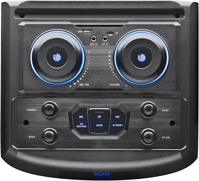 Alt view image 3 of 3 - NGS 800W Double 12" Woofer Wireless BT Speaker Built-in Battery- WILDDUB2
