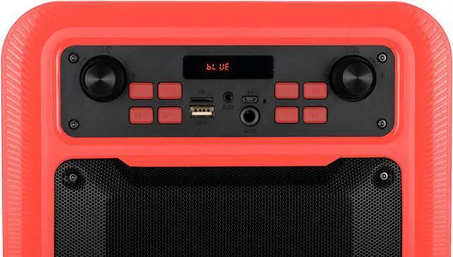 Alt view image 2 of 2 - NGS Lingo 20W Portable Wireless BT Speaker with Microphone - RED Model ROLLERLINGORED