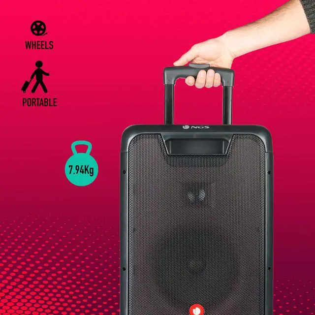 Alt view image 2 of 3 - NGS Wild Rave 1, 200W Portable Wireless BT and TWS Speaker with USB Reader and AUX input Model WILDRAVE1