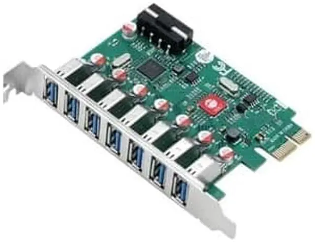 Alt view image 3 of 12 - SIIG 7 Port USB 3.0 PCIe Host Card UASP Mode