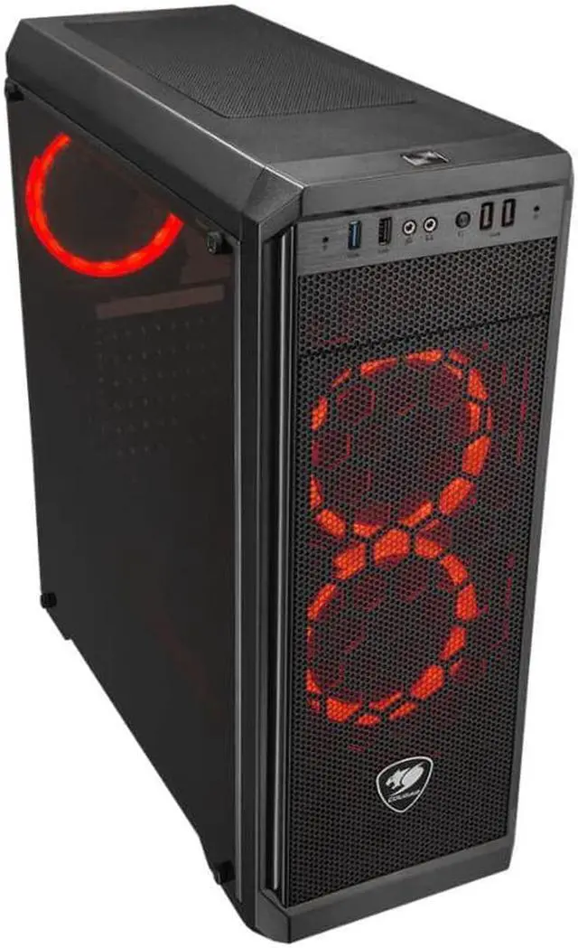 Alt view image 2 of 7 - COUGAR MX330-F Mid Tower Gaming Case With Elegant Transparent Side Panel & Outstanding Airflow, 5.25" Drive Bay supported