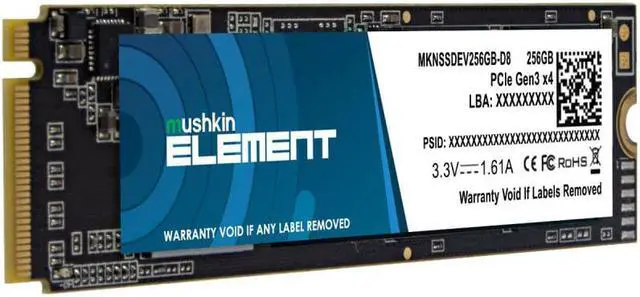 Alt view image 3 of 5 - Mushkin 256GB ELEMENT M.2 2280 PCIE GEN3 X4 Solid State Drive