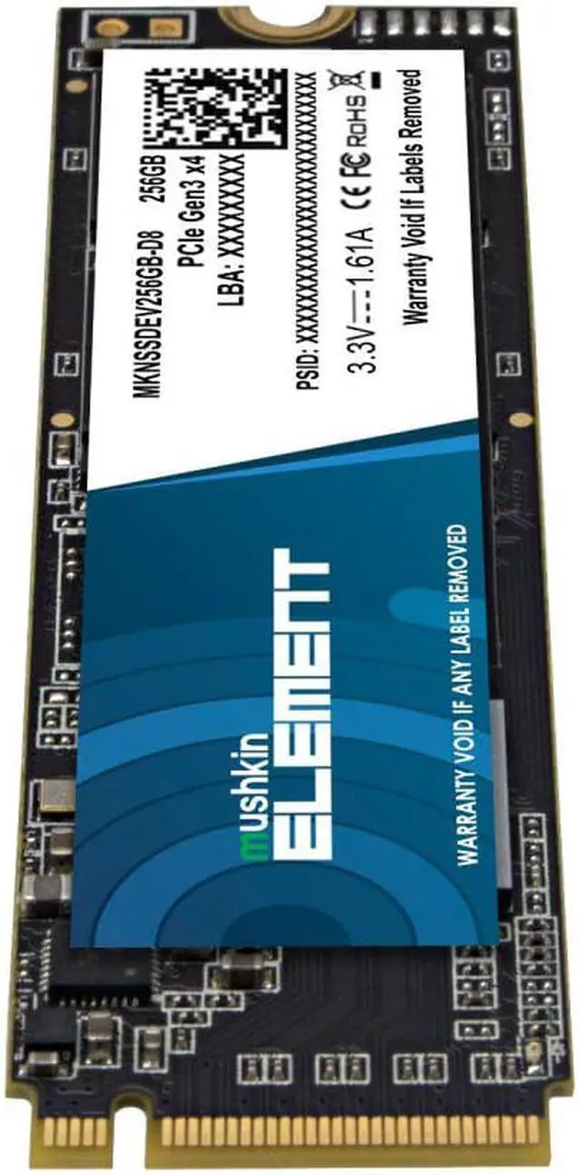 Alt view image 5 of 5 - Mushkin 256GB ELEMENT M.2 2280 PCIE GEN3 X4 Solid State Drive