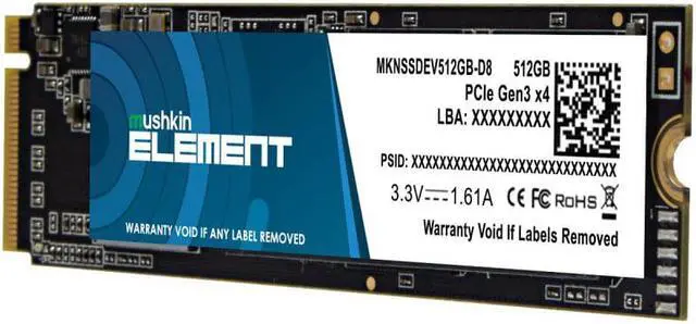 Alt view image 5 of 6 - Mushkin 512GB ELEMENT M.2 2280 PCIE GEN3 X4 Solid State Drive