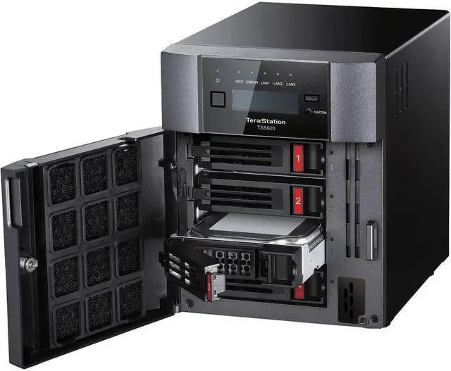 Alt view image 5 of 8 - BUFFALO TeraStation TS5420DN4002 2-Bay NAS 40TB (2x20TB) with NAS-Grade Hard Drives Included Desktop Network Attached Storage
