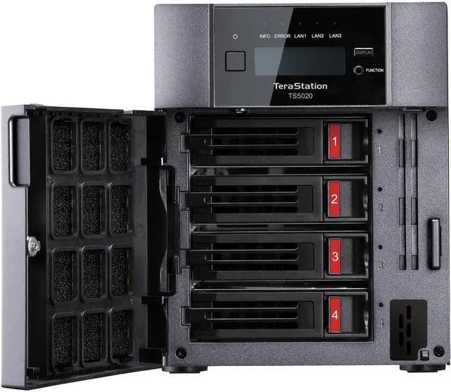Alt view image 4 of 8 - BUFFALO TeraStation TS5420DN4002 2-Bay NAS 40TB (2x20TB) with NAS-Grade Hard Drives Included Desktop Network Attached Storage