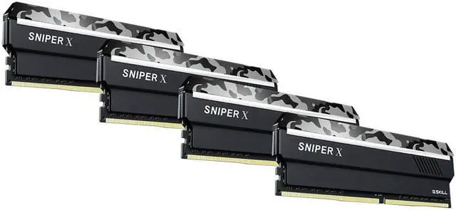 Alt view image 3 of 3 - G.Skill Sniper X 32GB (4x 8GB) DDR4 2400MHz (PC4-19200) Desktop Memory Urban Camo 
Model F4-2400C17Q-32GSXW