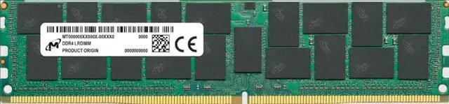 Main image of Crucial 128GB DDR4 SDRAM Memory Module - 128 GB - DDR4-3200/PC4-25600 DDR4 SDRAM - 3200 MHz Quad-rank Memory - CL22 - 288-pin - LRDIMM - 3 Year Warranty