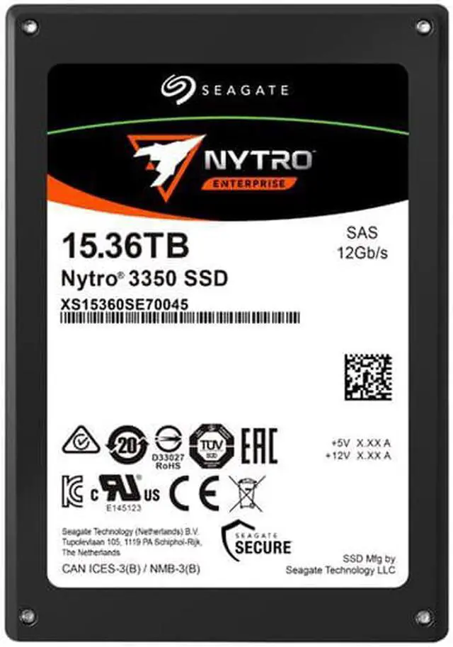 Main image of Seagate 15.36 TB Nytro 3350 Scaled Endurance internal SSD 2.5" - SAS 12Gb/s XS15360SE70045