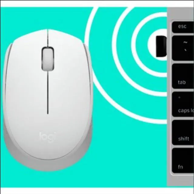 Alt view image 3 of 11 - Logitech M170 Wireless Mouse for PC, Mac, Laptop, 2.4 GHz with USB Mini Receiver, Optical Tracking, 12-Months Battery Life, Ambidextrous - Off White