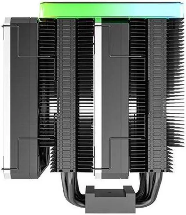 Alt view image 6 of 14 - Montech Metal DT24 Premium, High Performance Dual-Tower CPU Cooler, with 2X Metal 120 PWM Fans, ARGB Aluminum Top Cover, 270W TDP, Intel LGA 1851, 1700, 1200 / AMD AM5, AM4 Compatible -  All Black