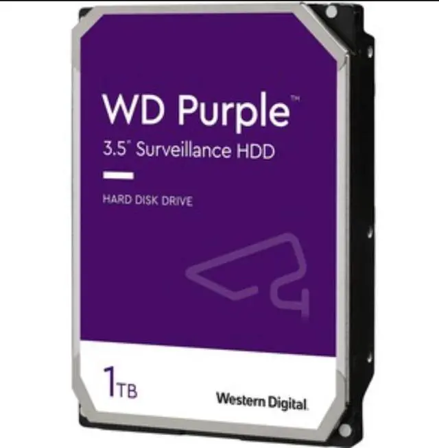 Main image of WD Purple WD10PURZ-20PK 1 TB Hard Drive - 3.5" Internal - SATA (SATA/600) - Network Video Recorder Device Supported - 5400rpm - 3 Year Warranty - 20 Pack
