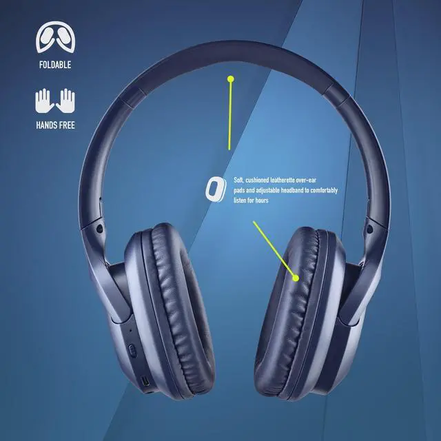 Alt view image 3 of 3 - NGS Artica Greed, Wireless BT Headphones, Blue