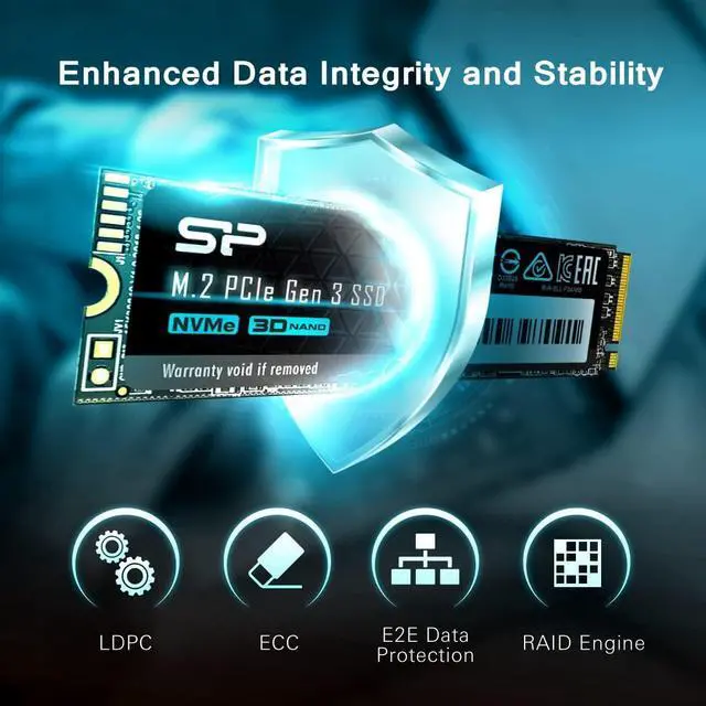 Alt view image 6 of 12 - Silicon Power 512GB NVMe M.2 PCIe Gen3x4 2280 SSD Solid State Drive