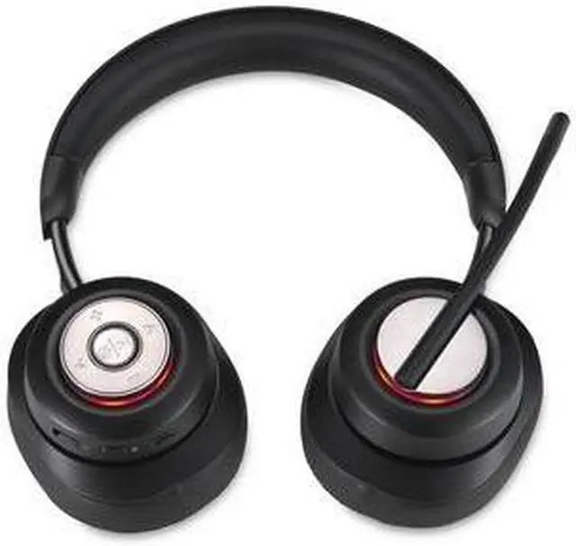 Alt view image 2 of 20 - Kensington H3000 98.4 ft Bluetooth Over-Ear Headset Google Assistant Siri Stereo USB Type C Wireless Bluetooth Black