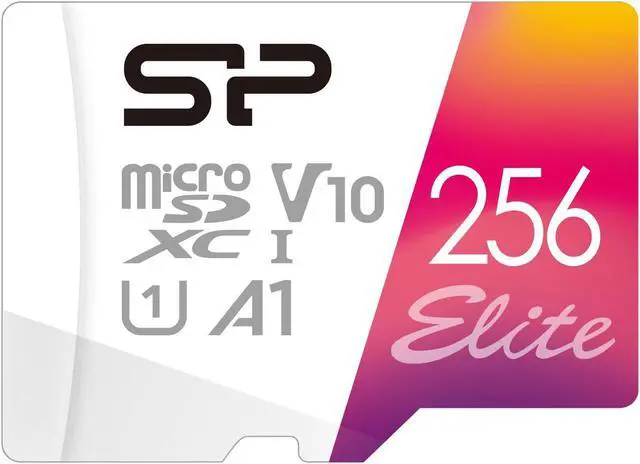 Alt view image 2 of 3 - Silicon Power Elite microSDXC 256GB  CL10 UHS-1 Full HD 100MB/sec Memory Card w/Adapter Modle