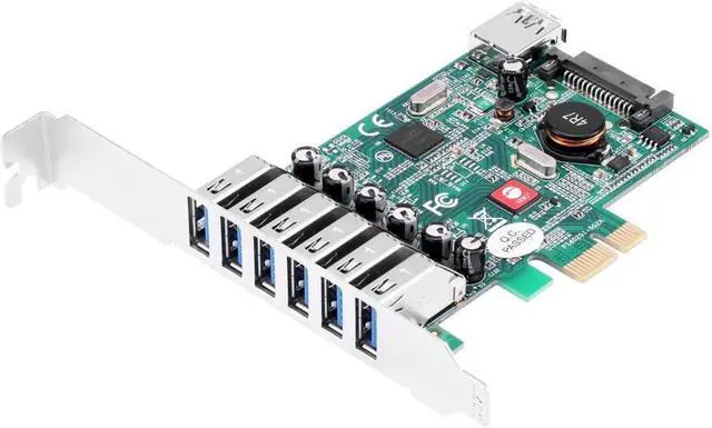 Alt view image 2 of 3 - SIIG DP USB 3.0 7-Port PCIe I/E Modle JU-P70011-S1