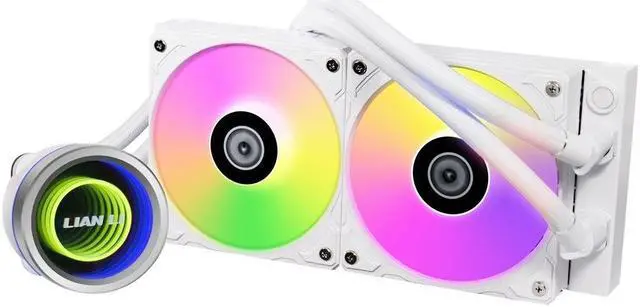 Main image of Lian Li Galahad II Trinity - Processor liquid cooling system - with controller - Radiator Size: 240 mm - (for: AM4, LGA1200, LGA1700, AM5, LGA115x Socket) - 120 mm GA2T24W US
 - white