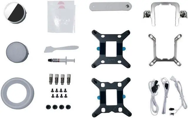 Alt view image 2 of 3 - Lian Li Galahad II Trinity - Processor liquid cooling system - with controller - Radiator Size: 240 mm - (for: AM4, LGA1200, LGA1700, AM5, LGA115x Socket) - 120 mm GA2T24W US
 - white