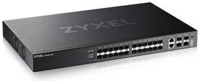 Main image of ZYXEL 24-port SFP L3 Access Switch with 6 10G Uplink Manageable Gigabit Ethernet 10 Gigabit Ethernet 3 Layer Supported Modular Power Consumption Optical Fiber Twisted Pair Rack-mountable