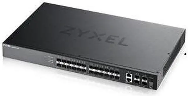 Alt view image 2 of 7 - ZYXEL 24-port SFP L3 Access Switch with 6 10G Uplink Manageable Gigabit Ethernet 10 Gigabit Ethernet 3 Layer Supported Modular Power Consumption Optical Fiber Twisted Pair Rack-mountable