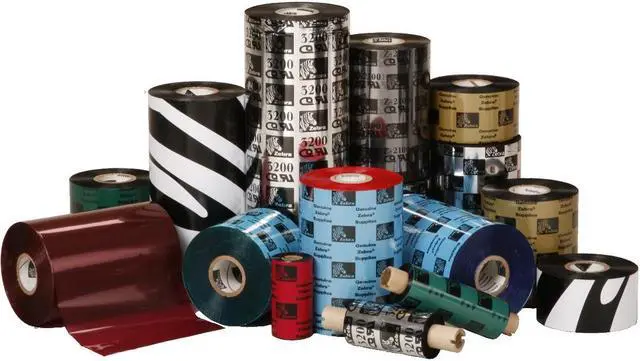 Main image of Zebra 05555BK13145 Wax/Resin Ribbon, 5.16inx1476ft, 5555 Standard, 1in core