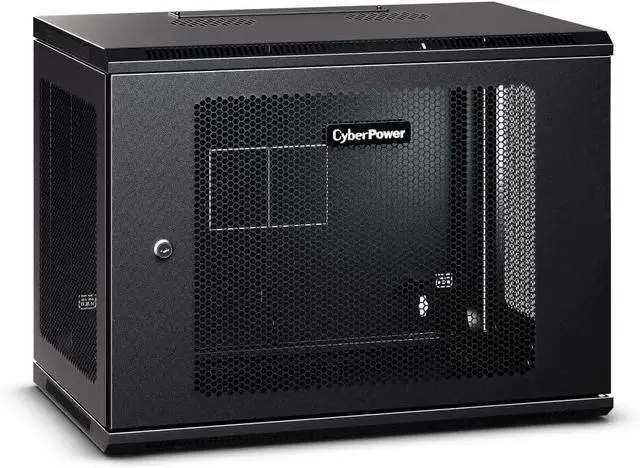 Main image of CyberPower Carbon CR9U61003 9U Wall Mount Rack Enclosure, Black