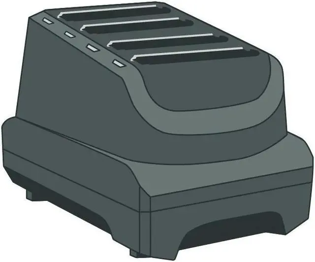 Alt view image 4 of 4 - Zebra Charge Only Cradle (4-Slot - Requires Line Cord 23844-00-00R)