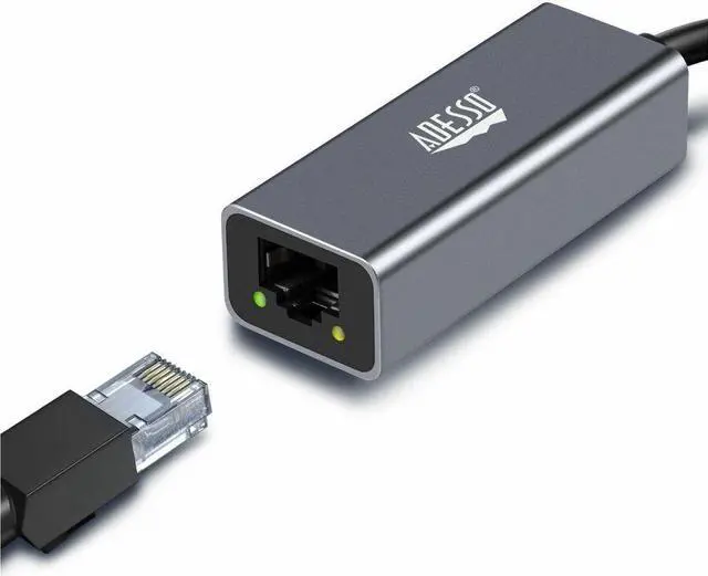 Alt view image 2 of 6 - Adesso USB-C to Ethernet Network Adapter Model AUH-5100