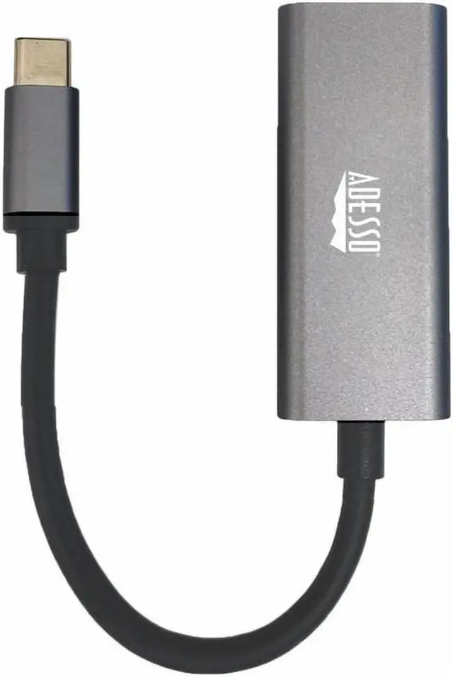 Alt view image 3 of 6 - Adesso USB-C to Ethernet Network Adapter Model AUH-5100