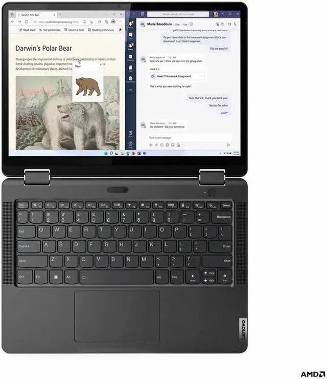 Main image of Lenovo 13w Yoga Gen 2 13.3" Touch Screen AMD Ryzen 5 7530U 8GB Memory 256 GB SSD Windows 11 Pro 82YR0009US