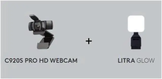 Main image of Logitech C920s Webcam & Litra Glow Bundle (Kit)(Kit) LOGILIGHTBDL2