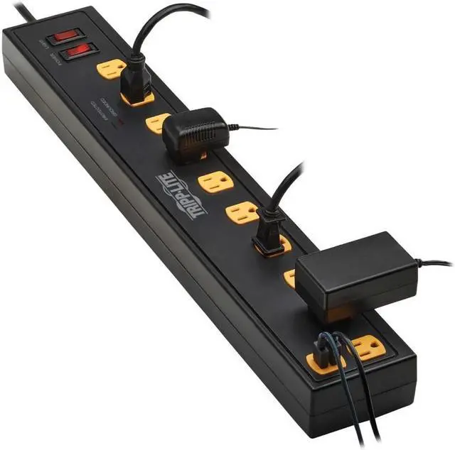 Main image of Tripp Lite SURGE PROTECTOR 10-OUTLET 2-USB SWIVEL LIGHT BARS 10FT CORD BLACK -TLP1010USB
