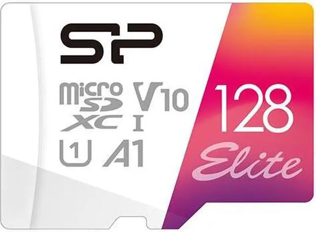Alt view image 2 of 2 - Silicon Power Elite microSDXC 128GB  CL10 UHS-1 100MB/sec Colorful Memory Card with Adapter Model SP128GBSTXBV1V20SP