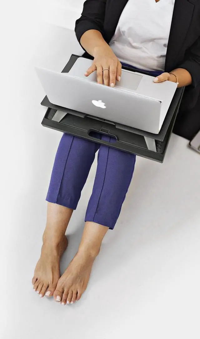 Alt view image 3 of 5 - NGS LAPNEST Multifunctional and Ergonomic Laptop Stand for Laptops up to 15.6 Inches with Padded Base, Adjustable in 8 Height Levels