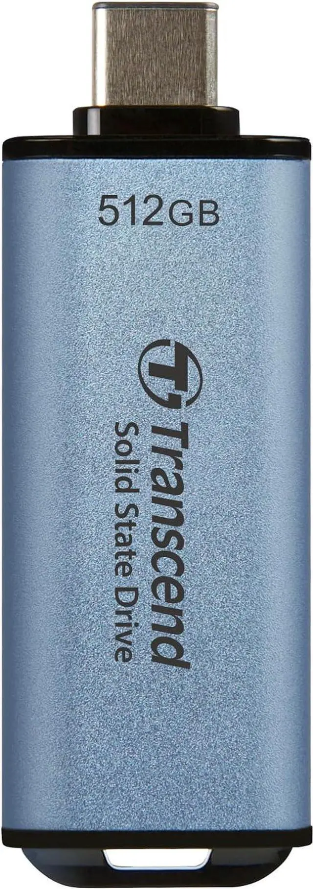 Alt view image 2 of 3 - Transcend Portable SSD ESD300C 512GB USB Type-C 10Gbps PS4/PS5 Compatible, Blue - TS512GESD300C