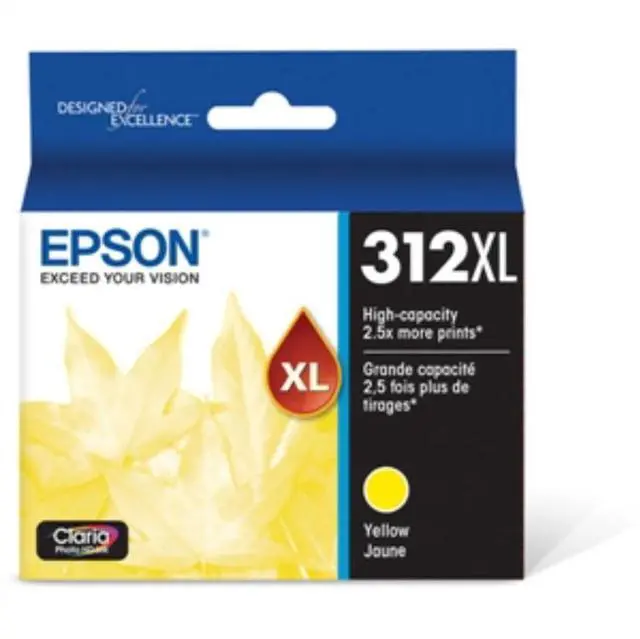 Alt view image 12 of 12 - Epson T312XL Claria High Capacity Ink Cartridge for Inkjet Printer, Yellow
