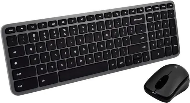 Main image of V7 Bluetooth Keyboard and Mouse Combo Chromebook Edition - Wireless Bluetooth 5.2 Keyboard - English (US) - Black - Wireless Bluetooth Mouse - Optical - 1000 dpi - 3 Button - Black - Menu Launcher, Sc