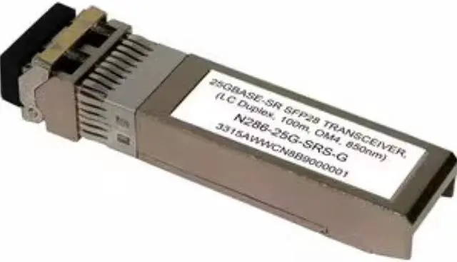 Alt view image 3 of 8 - Tripp Lite by Eaton SFP28 Transceiver - 25GBase-SR, LC Duplex MMF, 25 Gbps, 850 nm, 100 m (328 ft.) - For Optical Network, Data Networking, Server, Switching Network - N286-25G-SRS-G